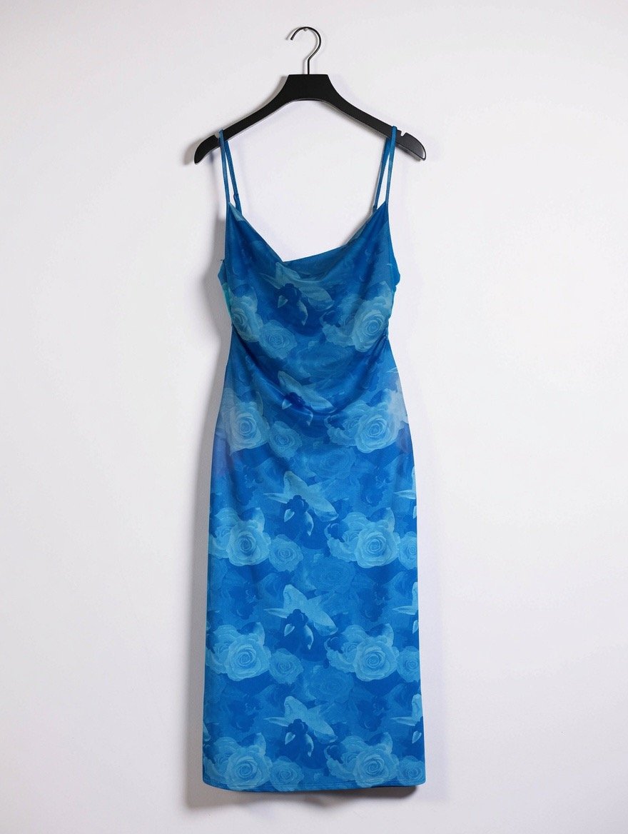 blue floral dress blue floral dress