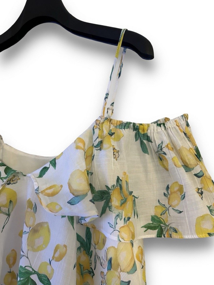 hm layered lemon print dress hm layered lemon print dress