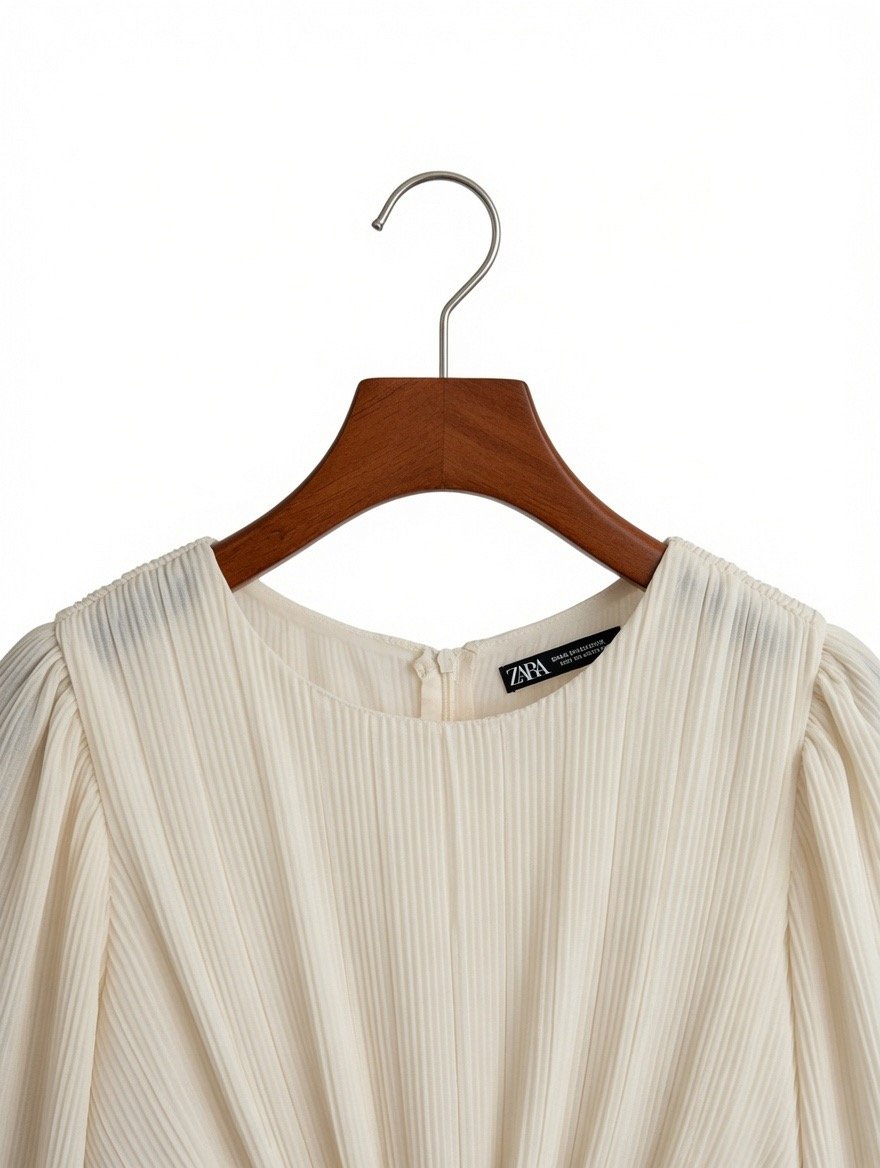 creamy white zara pleated dress creamy white zara pleated dress