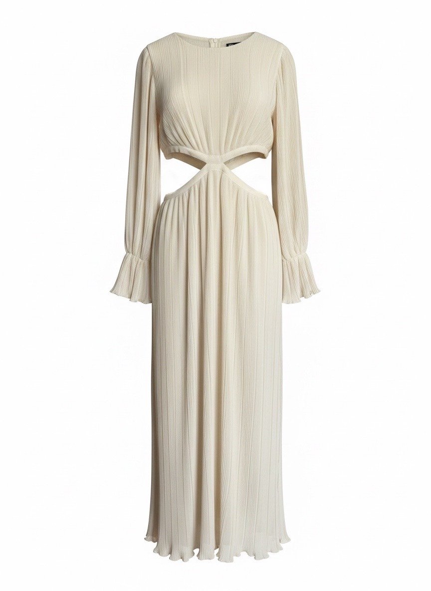 creamy white zara pleated dress creamy white zara pleated dress