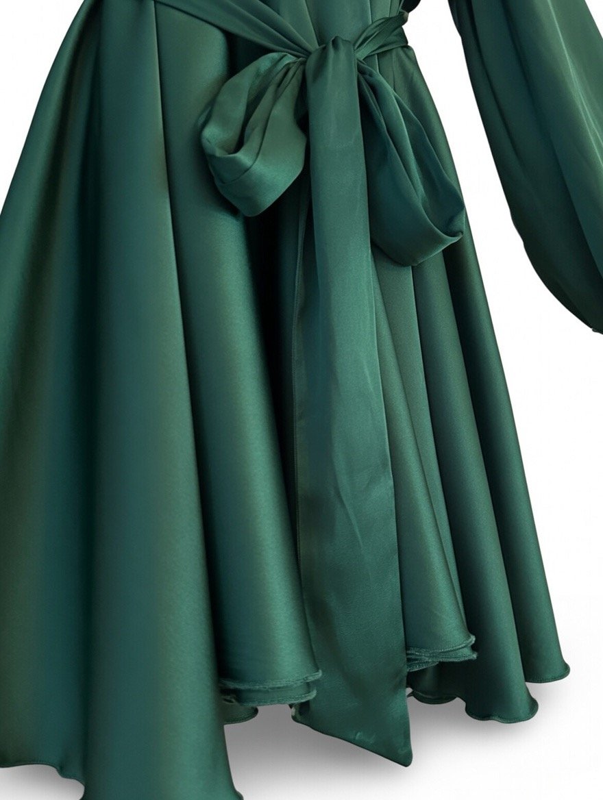 satin like khaki wrap dress satin like khaki wrap dress