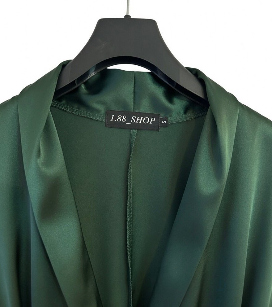 satin like khaki wrap dress satin like khaki wrap dress