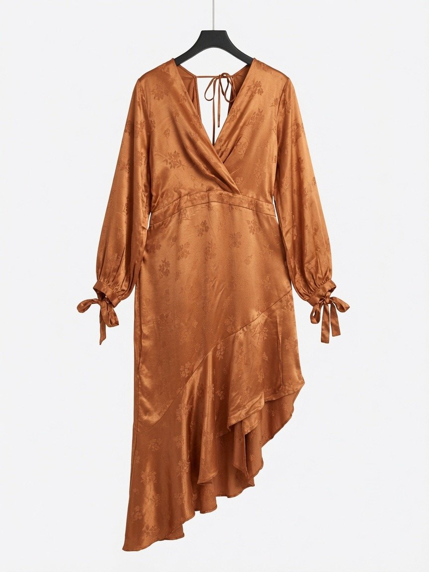 satin like asymmetrical dress satin like asymmetrical dress