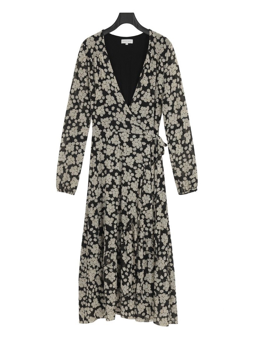 black&white wrap dress black&white wrap dress