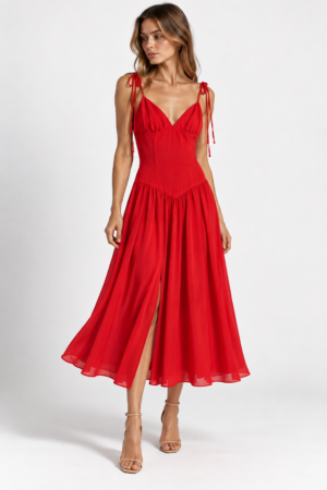 New Arrivals red midi dress